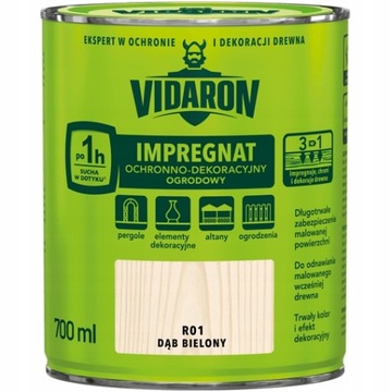 VIDARON IMPREGNAT OGRODOWY R01 DĄB BIELONY 9L