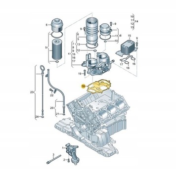 AUDI OE 059 115 441 K TĚSNĚNÍ POUZDRO FILTRU OLEJE