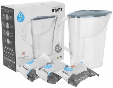 Dzbanek DAFI Start 2,4l + 3x filtr wkład CLASSIC