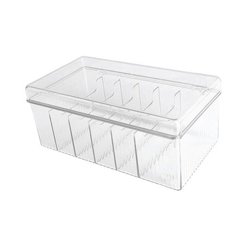 Cosmetic Storage Box Portable Eyelash Holder Nail Polish Organizer Clear