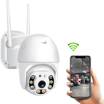 KAMERA ZEWNĘTRZNA OBROTOWA IP WIFI Full HD 4x ZOOM