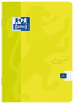 Zeszyt Oxford Touch A4 60 kartki kratka limonkowy
