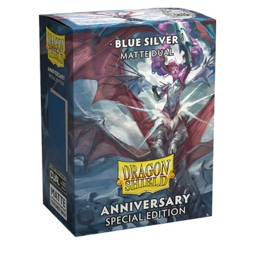 Dragon Shield Dual Matte Sleeves - Blue Silver