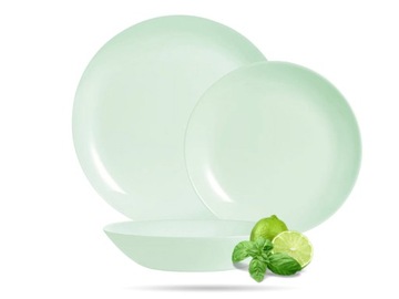 Serwis obiadowy dla 6 os 18 el zielony Paradise Green Diwali LUMINARC