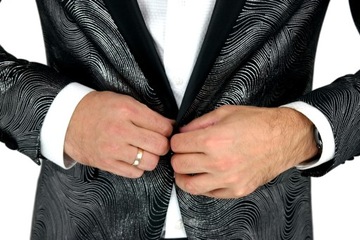 GIOVANNI PERA Marynarka męska DS03 srebrna 64