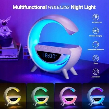 Bluetooth-динамик со светодиодной лампой и беспроводным зарядным устройством