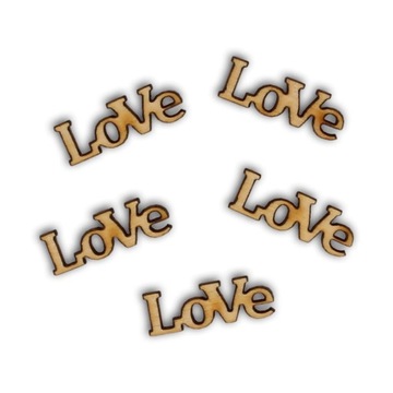 SD508 Scrapki napis Love 5 szt.