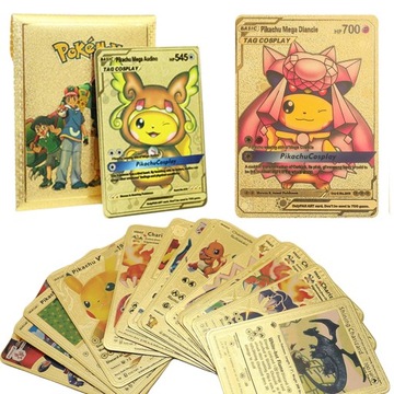 POKEMON ZŁOTE KARTY KOLEKCONERSKIE 10 SZT GOLDEN