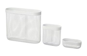 IKEA SKADIS - kosz do przechowywania 3 szt. biały