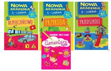 Pakiet Edukacja 4-latka Ćwiczenia Naklejki Rysunki