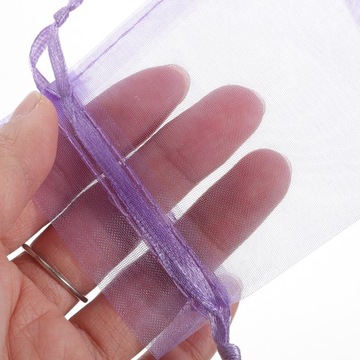 Маленькие сетчатые мешочки на шнурке для ювелирных изделий Подарочные Лаванда 50 шт.