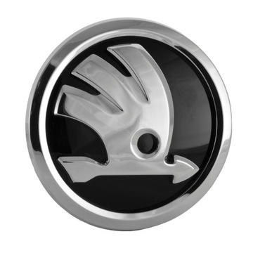 Nowy Oryginał znaczek logo emblemat Skoda czarny