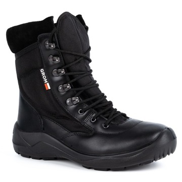 Buty męskie skórzane militarne GROM 1138 czarne 41