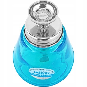 БУТЫЛКА-ДИСПЕНСЕР С НАСОСОМ, ВАННОЙ, СИНИМ СТЕКЛОМ - 150 МЛ