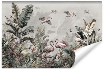 Fototapeta Ścienna DŻUNGLA Flamingi Palmy 368x254