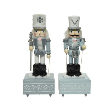 ФИГУРКА ЩЕЛКУНЧИК музыкальная шкатулка - серый