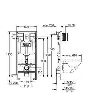 Рамка Grohe Solido 3в1 38811KF0