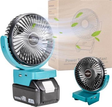 Беспроводной вентилятор для Makita 18 В USB A+C, для BL1860 BL1850 BL1840