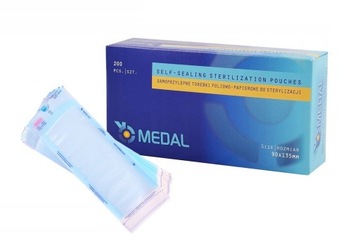 Torebki do sterylizacji MEDAL 90x135mm 200szt.