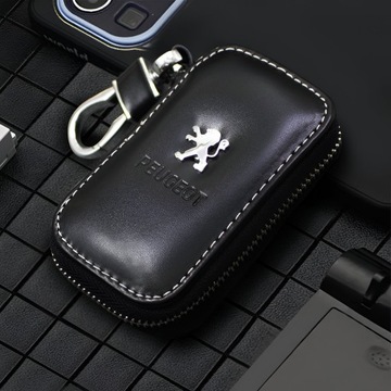 СУМКА ЧЕХОЛ ИЗ ЭКО КОЖИ ЧЕХОЛ ДЛЯ КЛЮЧА ОТ АВТОМОБИЛЯ ЛОГОТИП PEUGEOT