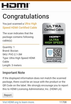 Кабель HDMI 2.1 PREMIUM 4K 8K 60Гц МЕДНЫЙ 48Гбит/с 2м