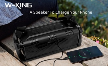 Динамик Bluetooth, сабвуфер, 50 Вт Powerbank W-KING D8