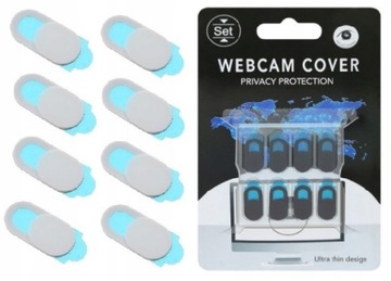8x ZAŚLEPKA ZASŁONKA KAMERY KAMERKI DO LAPTOPA TELEFONU TABLETA BIAŁA