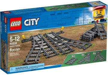 LEGO City 60238 Zwrotnice Tory Zestaw do Pociągów