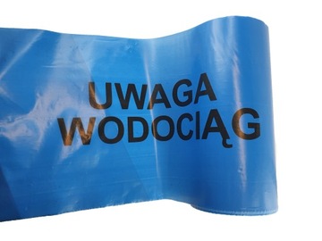 Taśma ostrzegawcza niebieska 20cm 100mb UWAGA