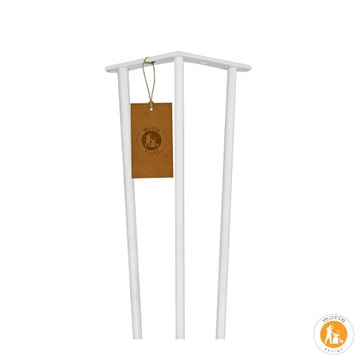 MORIA DESIGN 4 x Металлические мебельные ножки Ножки стола-шпильки 71 см fi 10 белые