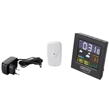 ПОГОДА ПОГОДНАЯ СТАНЦИЯ БЕСПРОВОДНОЙ ТЕРМОМЕТР ГИГРОМЕТР ДАТЧИК ЧАСЫ ДАТА