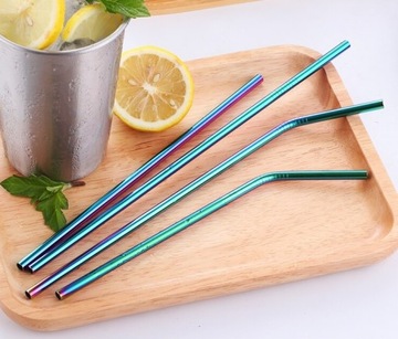 ТОЛСТЫЕ ТРУБКИ, 8 шт., МНОГОРАЗОВАЯ RAINBOW ECO
