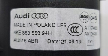 ROLETA KUFRU ČERNÁ AUDI E-TRON 4KE863553 94H