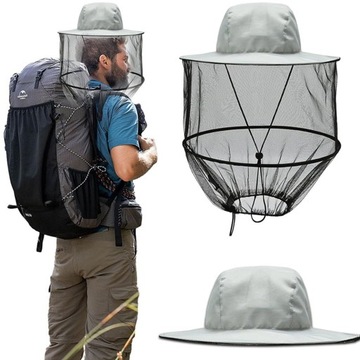 МОСКИТНАЯ СЕТКА ДЛЯ ШАПКИ ДЛЯ ЗАЩИТЫ ГОЛОВЫ ОТ КОМАРОВ И НАСЕКОМЫХ ДЛЯ ОХОТЫ