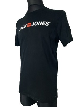 T SHIRT MĘSKI JACK&JONES M BAWEŁNA CZARNA BLUZKA KOSZULKA