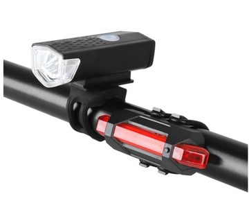 Комплект светодиодных велосипедных фонарей Задний передний USB 2 шт.