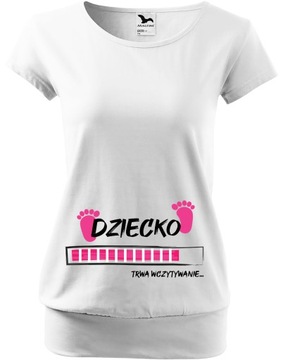 Koszulka Ciążowa Ciąża Prezent Mama Wczytywanie XL