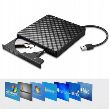 ВНЕШНИЙ ПОРТАТИВНЫЙ CD-DVD-привод USB 3.0 и USB-C