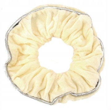 GUMKA DO WŁOSÓW DUŻA AKSAMITKA SCRUNCHIES ECRU