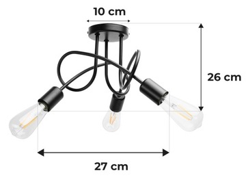 ПОТОЛОЧНЫЙ ПОДВЕСНОЙ СВЕТИЛЬНИК LOFT 3xE27