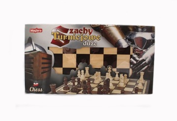 Польские деревянные турнирные шахматы, большие, 44 см.