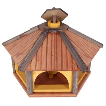 Деревянная кормушка для птиц с кормушкой KW60