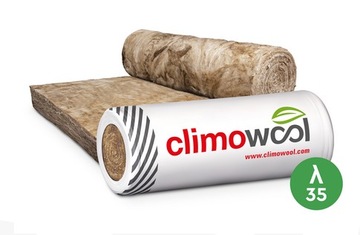 Wełna mineralna szklana Climowool 035 100 mm