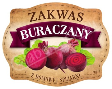ZAKWAS BURACZANY - Etykieta, naklejka 10x