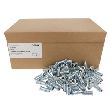Mufa dwugwintowa wkręt drewna M8x28mm wpustka karton 1000 sztuk