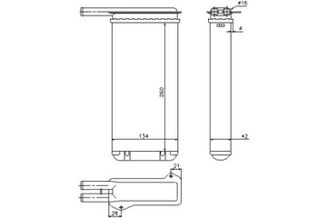 NISSENS RADIÁTOR (242X132X33) FORD ESCORT '91 E