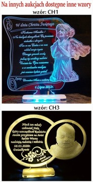 ГРАВИРОВКА КРЕЩЕННЫЙ СУВЕНИР СВЕТОДИОДНОЕ ФОТО КРЕЩЕНИЕ