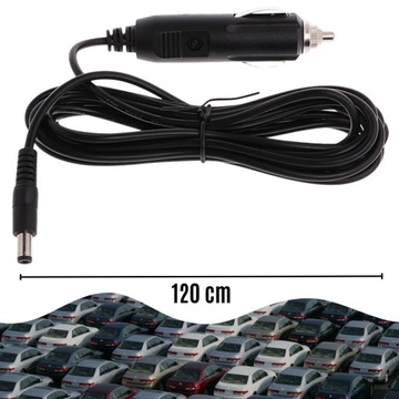 Вилка прикуривателя автомобиля с кабелем 2,1/5,5