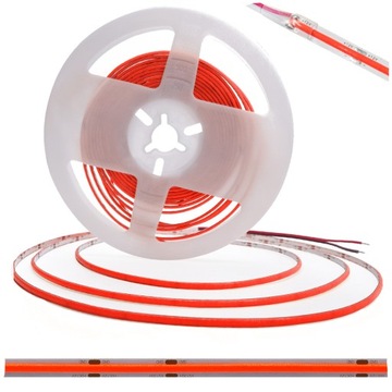 Taśma LED Neon COB 12V CZERWONA 5m Homogeniczna