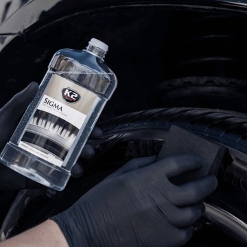 K2 SIGMA GEL БЛЕСКАЯ ЖИДКОСТЬ ДЛЯ УХОДА ЗА РЕЗИНОВЫМИ ШИНАМИ 0,5л + ГУБКА